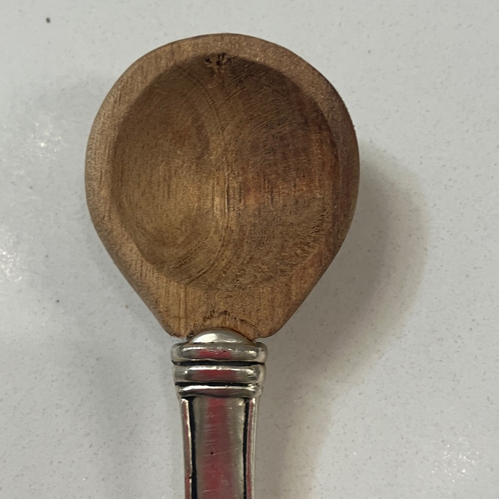 Vintage Chocoholic Wooden and Silver Spoon - Picture 2 of 4